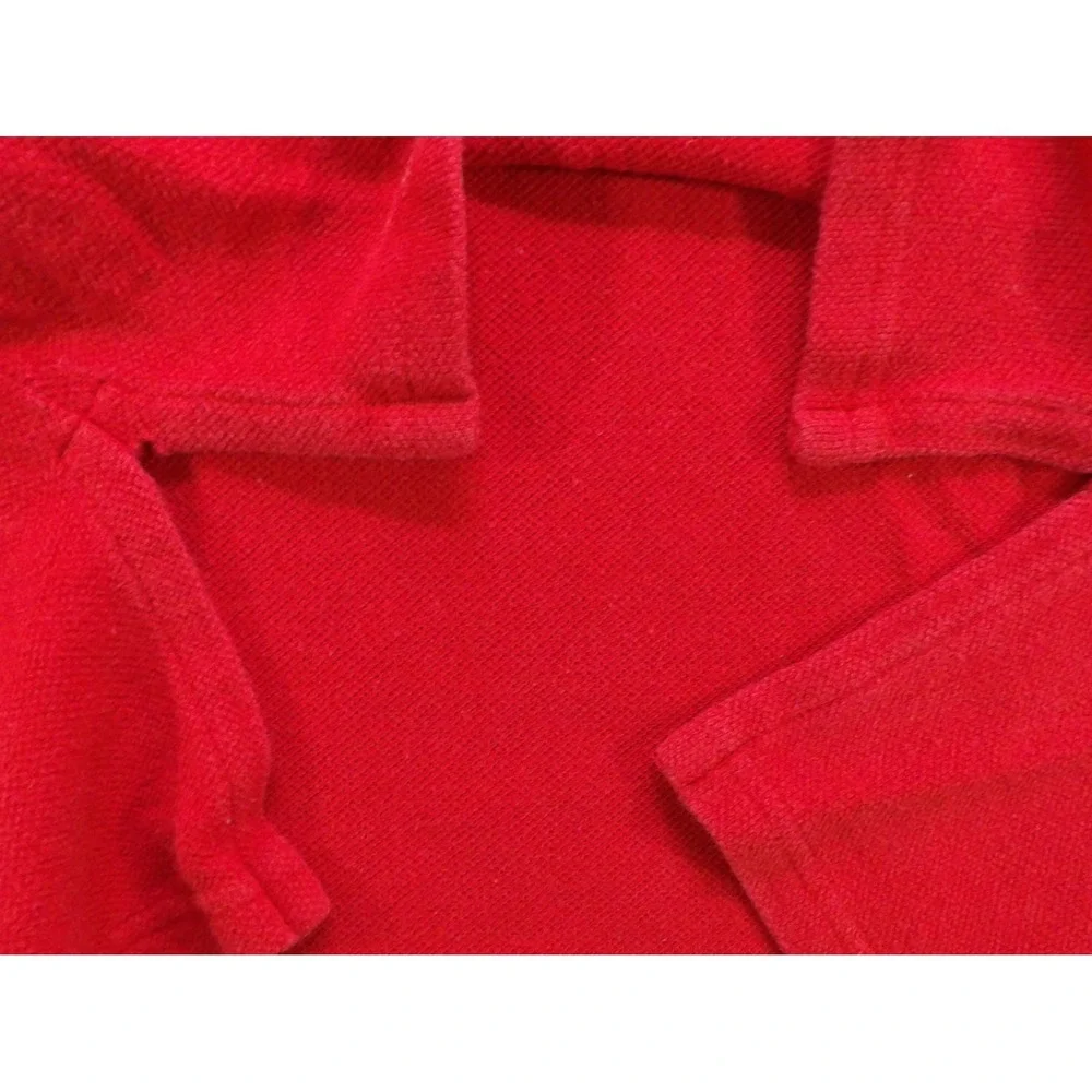 VTG Polo Sport Ralph Lauren Men XL Black Red Colorblock Short Sleeves Shirt 90s